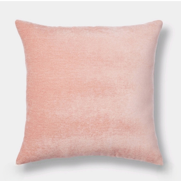 Threshold Oversized Chenille Square Throw Pillow Pink - Picture 1 of 4